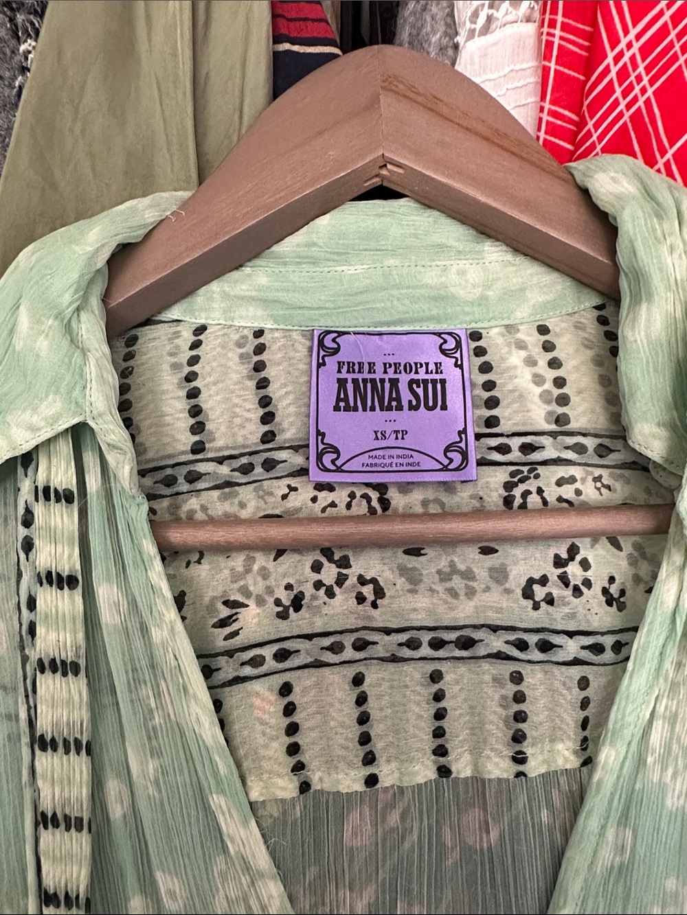 Free people X Anna Sui sheer blouse - Picture 2 of 4